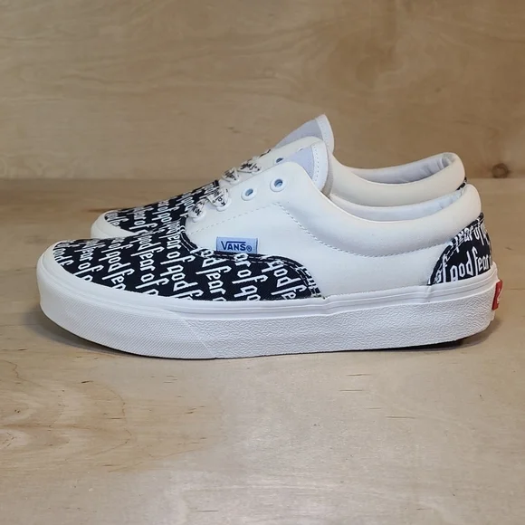 Vans Era X Fear Of God 95 Black White Canvas Shoes - Picture 6 of 14